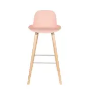 KRZESŁO BAROWE ALBERT KUIP RÓŻOWE 99 CM ZUIVER