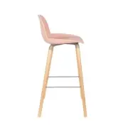 KRZESŁO BAROWE ALBERT KUIP RÓŻOWE 99 CM ZUIVER