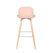 KRZESŁO BAROWE ALBERT KUIP RÓŻOWE 99 CM ZUIVER