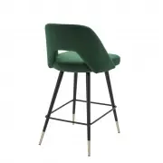 KRZESŁO BAROWE AVORIO zielone velvet H;90 CM EICHHOLTZ