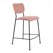 Krzesło Barowe Benson H;92 Cm Różowe Zuiver