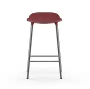 KRZESŁO BAROWE FORM CHROMOWANA PODSTAWA CZERWONE NORMANN COPENHAGEN
