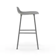 KRZESŁO BAROWE FORM CHROMOWANA PODSTAWA SZARE NORMANN COPENHAGEN