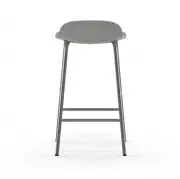 KRZESŁO BAROWE FORM CHROMOWANA PODSTAWA SZARE NORMANN COPENHAGEN