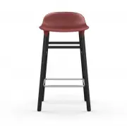 KRZESŁO BAROWE FORM CZARNA PODSTAWA CZERWONE NORMANN COPENHAGEN