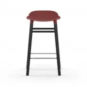 KRZESŁO BAROWE FORM CZARNA PODSTAWA CZERWONE NORMANN COPENHAGEN