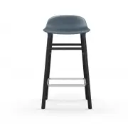 KRZESŁO BAROWE FORM CZARNA PODSTAWA NIEBIESKIE NORMANN COPENHAGEN