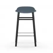 KRZESŁO BAROWE FORM CZARNA PODSTAWA NIEBIESKIE NORMANN COPENHAGEN