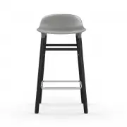 KRZESŁO BAROWE FORM CZARNA PODSTAWA SZARE NORMANN COPENHAGEN