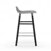 KRZESŁO BAROWE FORM CZARNA PODSTAWA SZARE NORMANN COPENHAGEN