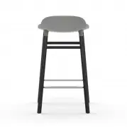 KRZESŁO BAROWE FORM CZARNA PODSTAWA SZARE NORMANN COPENHAGEN