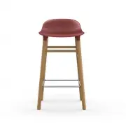 KRZESŁO BAROWE FORM DĘBOWA PODSTAWA CZERWONE NORMANN COPENHAGEN
