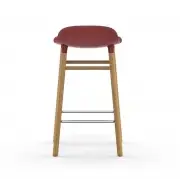 KRZESŁO BAROWE FORM DĘBOWA PODSTAWA CZERWONE NORMANN COPENHAGEN