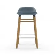 KRZESŁO BAROWE FORM DĘBOWA PODSTAWA NIEBIESKIE NORMANN COPENHAGEN