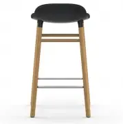 KRZESŁO BAROWE FORM DĘBOWA PODSTAWA CZARNE NORMANN COPENHAGEN