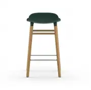 KRZESŁO BAROWE FORM DĘBOWA PODSTAWA ZIELONE NORMANN COPENHAGEN