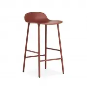 Krzesło Barowe Form Lakierowana Podstawa Czerwone Normann Copenhagen