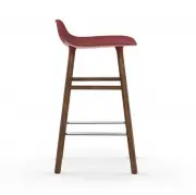 KRZESŁO BAROWE FORM PODSTAWA ORZECH CZERWONE NORMANN COPENHAGEN