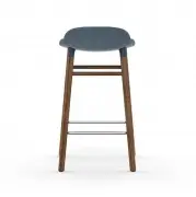 KRZESŁO BAROWE FORM PODSTAWA ORZECH NIEBIESKIE NORMANN COPENHAGEN