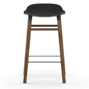 KRZESŁO BAROWE FORM PODSTAWA ORZECH CZARNE NORMANN COPENHAGEN