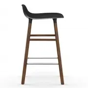 KRZESŁO BAROWE FORM PODSTAWA ORZECH CZARNE NORMANN COPENHAGEN