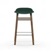 KRZESŁO BAROWE FORM PODSTAWA ORZECH ZIELONE NORMANN COPENHAGEN