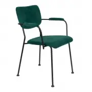 Krzesło Benson Z Podłokietnikami Zielone Zuiver