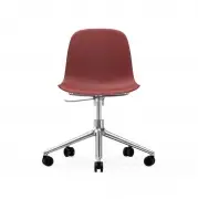 KRZESŁO BIUROWE FORM ALUMINIOWA PODSTAWA CZERWONE NORMANN COPENHAGEN