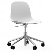 Krzesło Biurowe Form Aluminiowa Podstawa Białe Normann Copenhagen