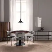Lampa wisząca Semi 60 cm czarna matowa Gubi