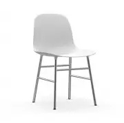 Krzesło Form Chromowana Podstawa Białe Normann Copenhagen