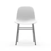 KRZESŁO FORM CHROMOWANA PODSTAWA BIAŁE NORMANN COPENHAGEN