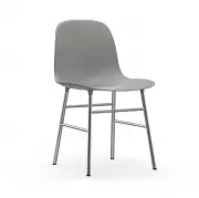 Krzesło Form Chromowana Podstawa Szare Normann Copenhagen
