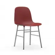Krzesło Form Chromowana Podstawa Czerwone Normann Copenhagen