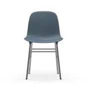KRZESŁO FORM CHROMOWANA PODSTAWA NIEBIESKIE NORMANN COPENHAGEN