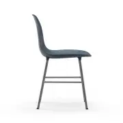 KRZESŁO FORM CHROMOWANA PODSTAWA NIEBIESKIE NORMANN COPENHAGEN