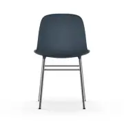 KRZESŁO FORM CHROMOWANA PODSTAWA NIEBIESKIE NORMANN COPENHAGEN