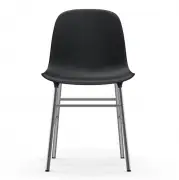 KRZESŁO FORM CHROMOWANA PODSTAWA CZARNE NORMANN COPENHAGEN