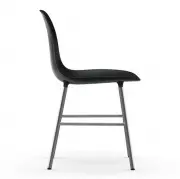 KRZESŁO FORM CHROMOWANA PODSTAWA CZARNE NORMANN COPENHAGEN