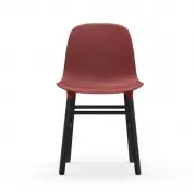 KRZESŁO FORM DĄB LAKIEROWANY CZERWONE NORMANN COPENHAGEN