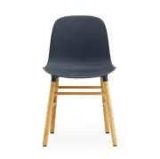 KRZESŁO FORM DĘBOWA PODSTAWA NIEBIESKIE NORMANN COPENHAGEN