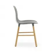 KRZESŁO FORM DĘBOWA PODSTAWA SZARE NORMANN COPENHAGEN