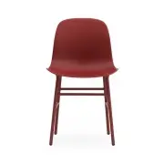 KRZESŁO FORM METALOWA PODSTAWA CZERWONE NORMANN COPENHAGEN