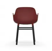 KRZESŁO FORM Z PODŁOKIETNIKAMI CZARNA PODSTAWA CZERWONE NORMANN COPENHAGEN