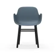 KRZESŁO FORM Z PODŁOKIETNIKAMI CZARNA PODSTAWA NIEBIESKIE NORMANN COPENHAGEN