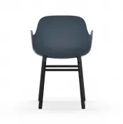 KRZESŁO FORM Z PODŁOKIETNIKAMI CZARNA PODSTAWA NIEBIESKIE NORMANN COPENHAGEN
