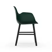 KRZESŁO FORM Z PODŁOKIETNIKAMI CZARNA PODSTAWA ZIELONE NORMANN COPENHAGEN