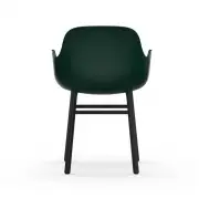 KRZESŁO FORM Z PODŁOKIETNIKAMI CZARNA PODSTAWA ZIELONE NORMANN COPENHAGEN