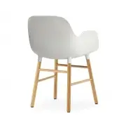 KRZESŁO FORM Z PODŁOKIETNIKAMI DĘBOWA PODSTAWA BIAŁE NORMANN COPENHAGEN