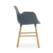 KRZESŁO FORM Z PODŁOKIETNIKAMI DĘBOWA PODSTAWA NIEBIESKIE NORMANN COPENHAGEN